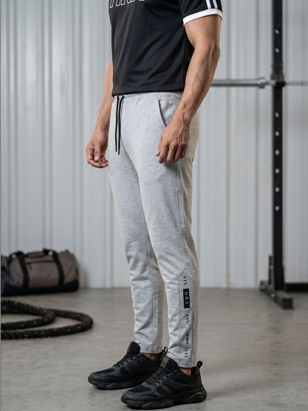 HRX by Hrithik Roshan Men Regular Fit Brand Logo Training Joggers-picture-48