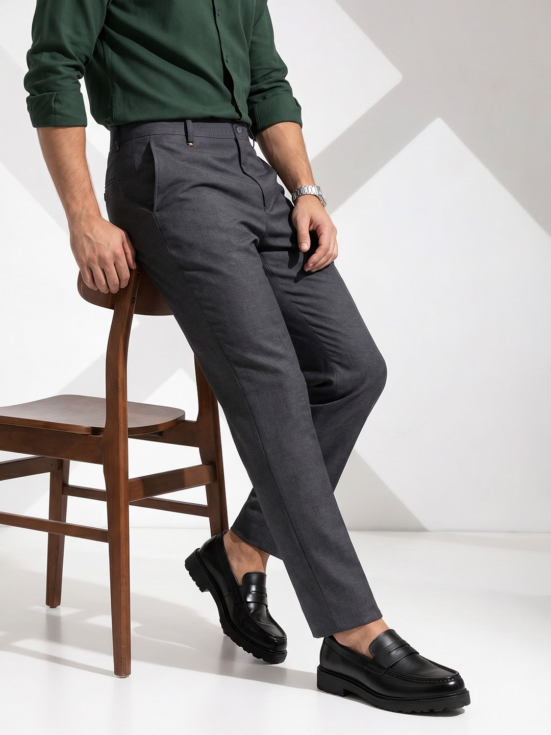 INVICTUS Men Flat-Front Formal Trouser-picture-13