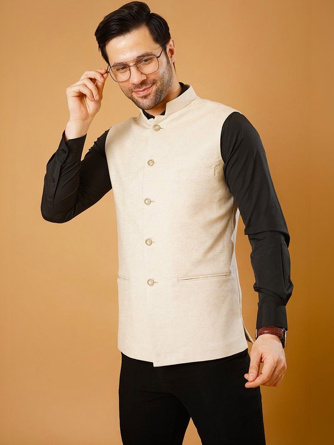 Wintage Mandarin Collar Nehru Jackets-picture-30