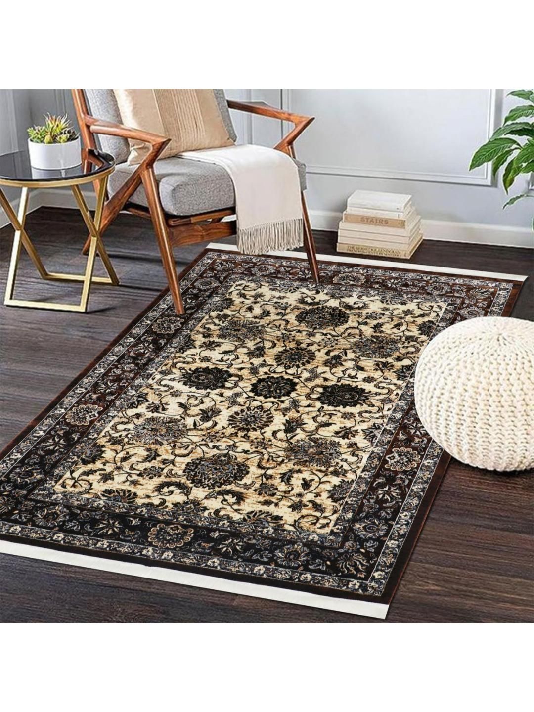 MODEFE Multicoloured Floral Anti-Skid Nylon Carpet-picture-22