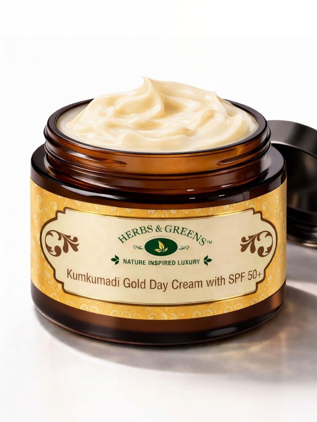 HERBS & GREENS Kumkumadi SPF 50 UVA/UVB Gold Face Cream- 50 g-image-7