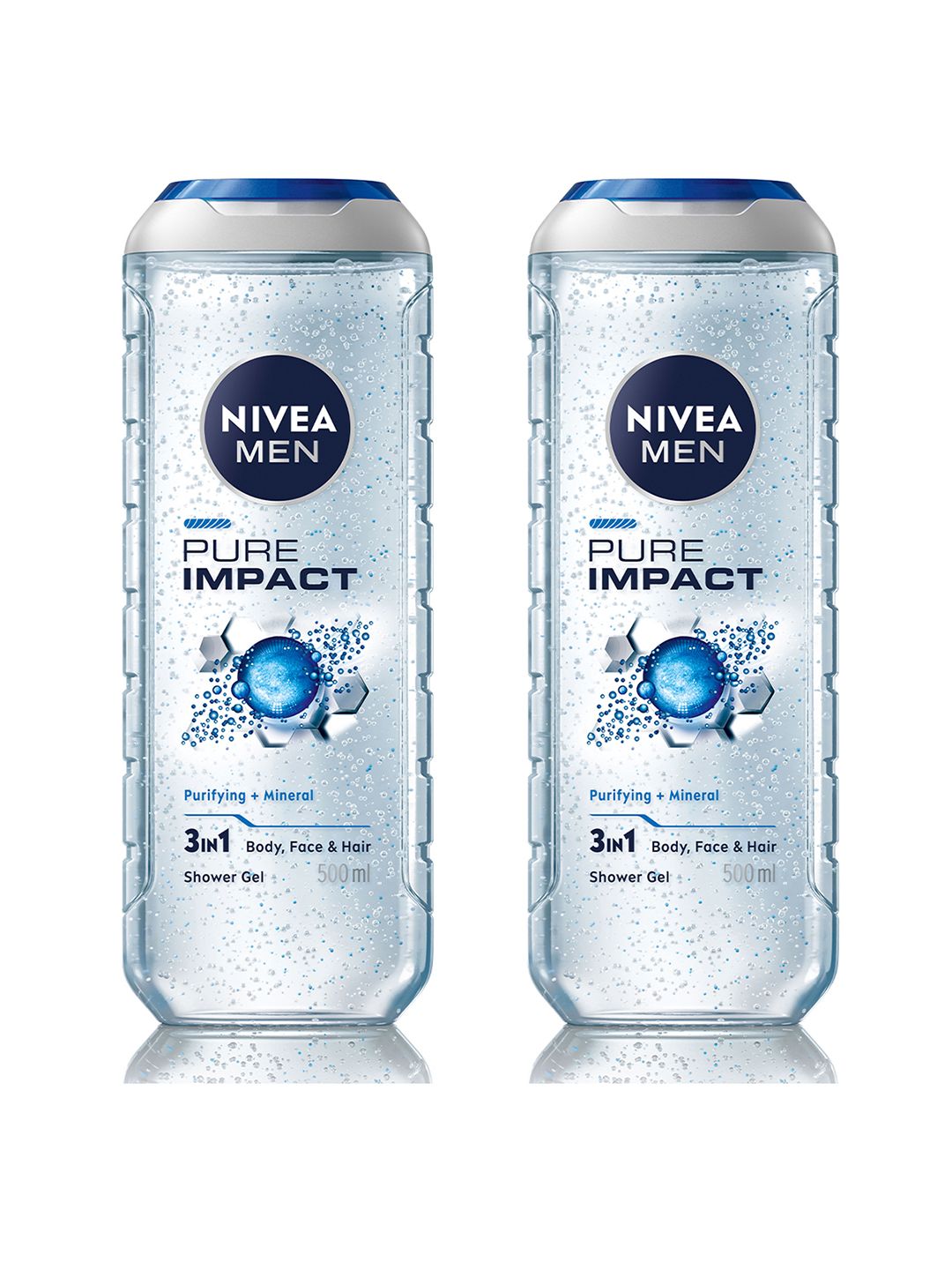 Nivea Men Set of 2 Pure Impact 3-in1 Shower Gel for Body Face & Hair - 500 ml each-picture-23