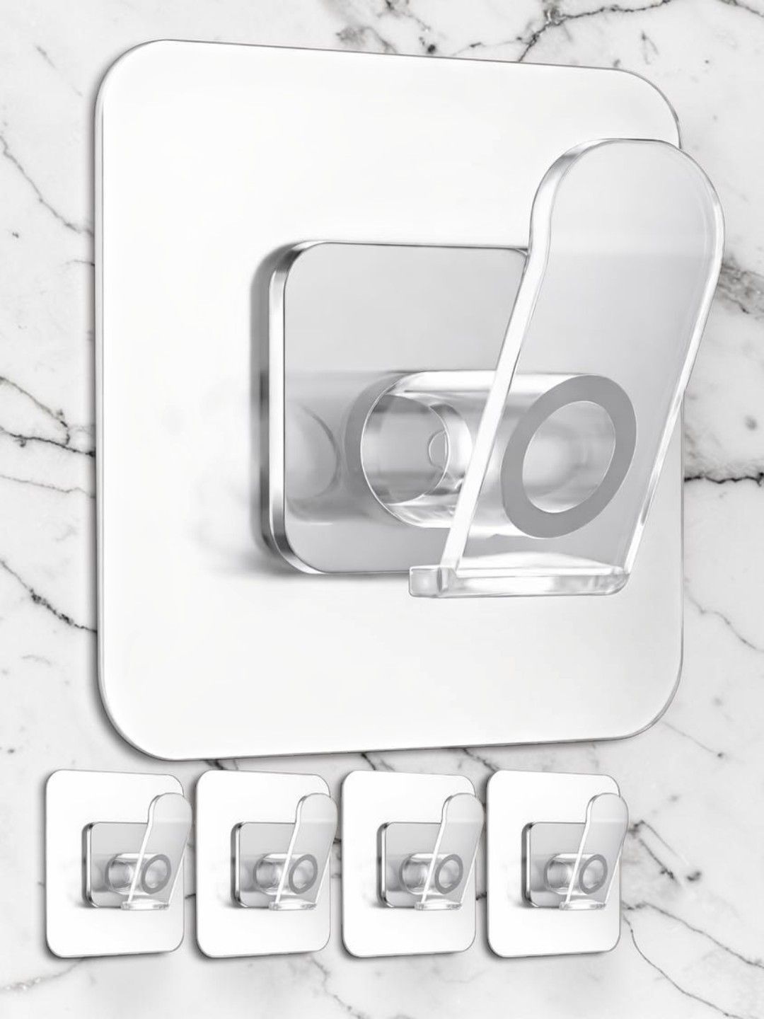 Klivon Transparent Adhesive 5-Pcs Wall Hooks-picture-44