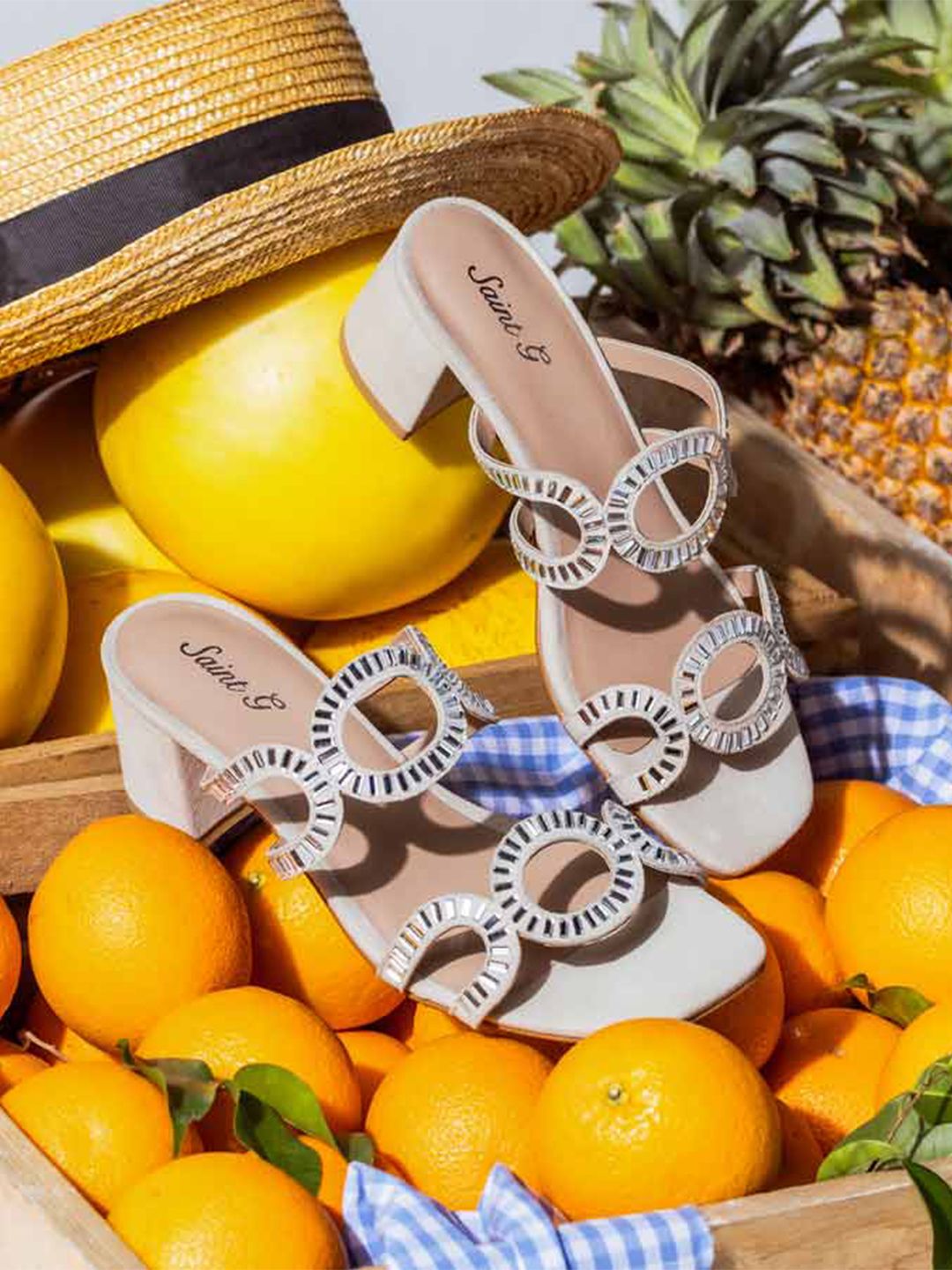 Saint G Leather Block Sandals deal from myntra