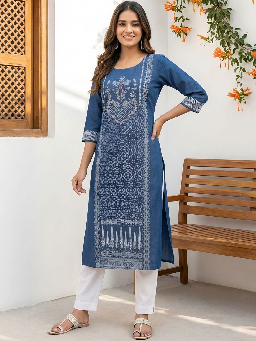 keshubaba Ethnic Motifs Printed Kurti-image-23
