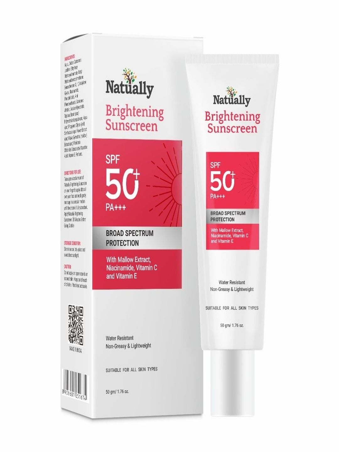 NATUALLY Brightening Sunscreen Spf 50++- 50 g-image-1