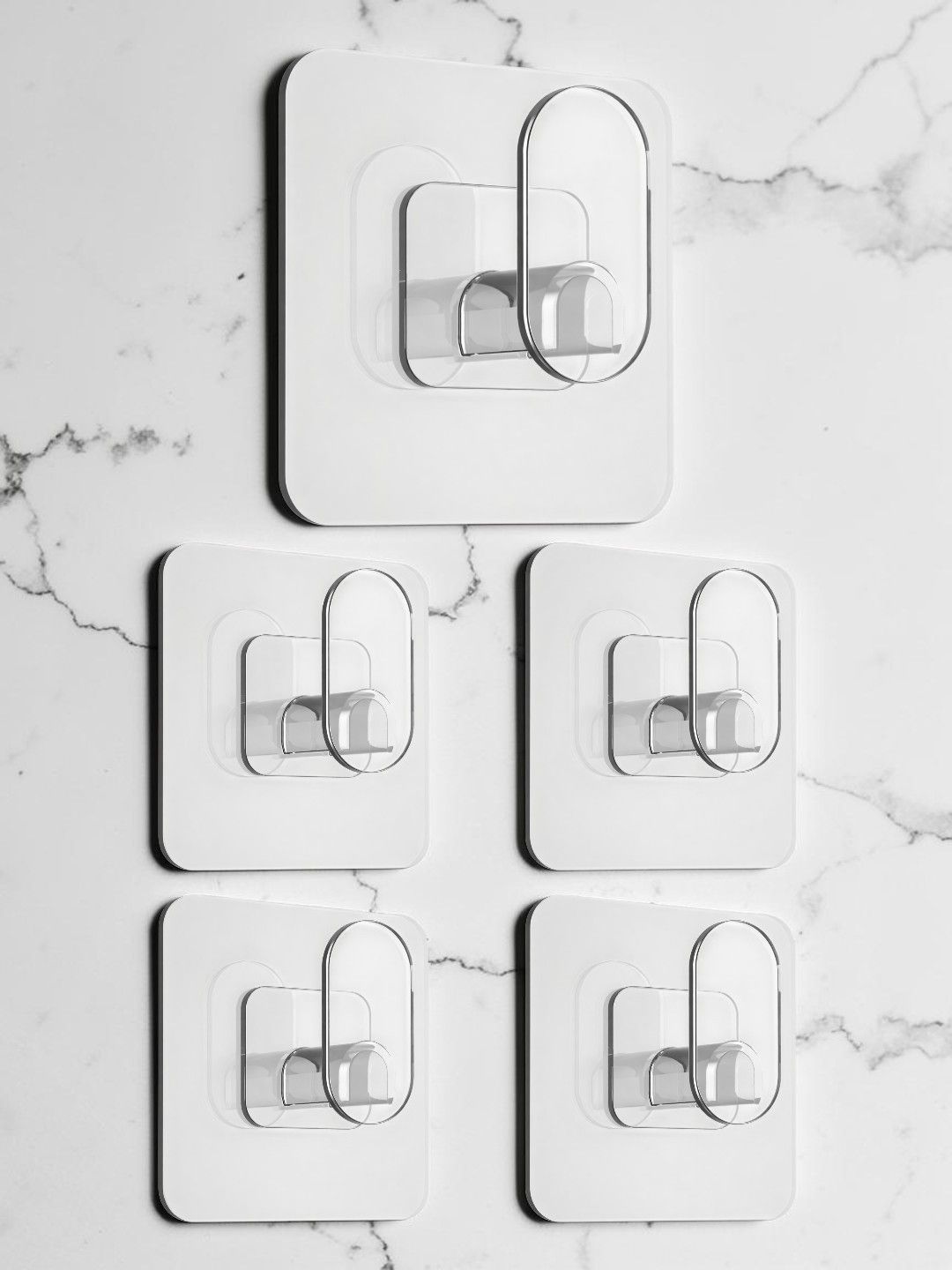 Klivon Transparent Adhesive 5-Pcs Wall Hooks-picture-31