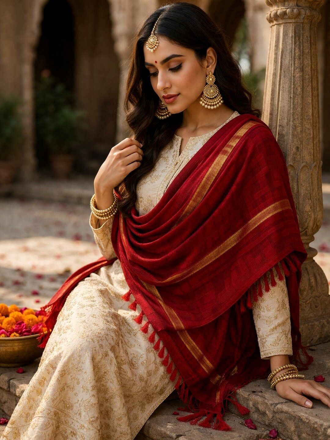 WEAVERS VILLA Woven Design Dupatta-picture-52