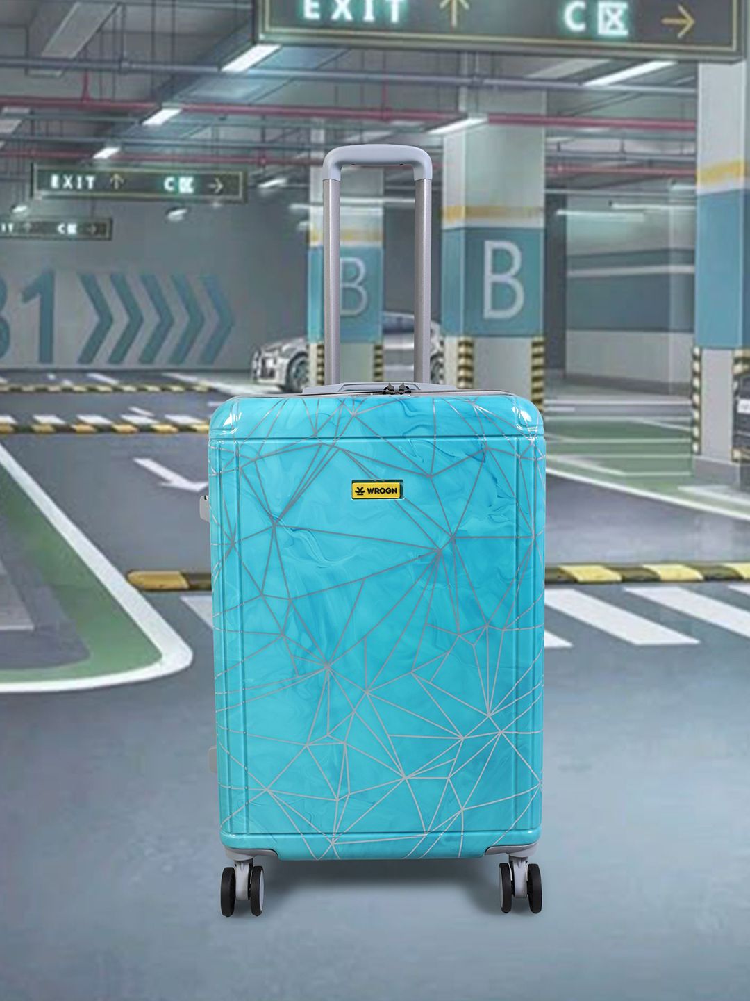 WROGN Flux Printed Hard Sided Medium Trolley Suitcase - 76L-picture-35
