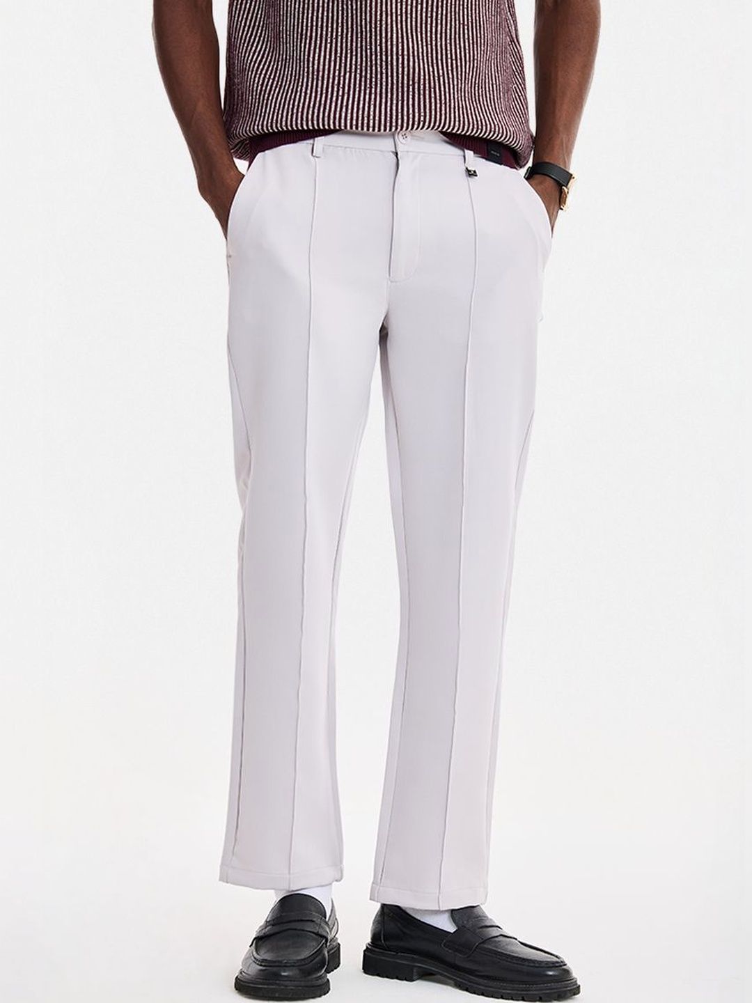 Snitch Men Straight Fit Trousers
