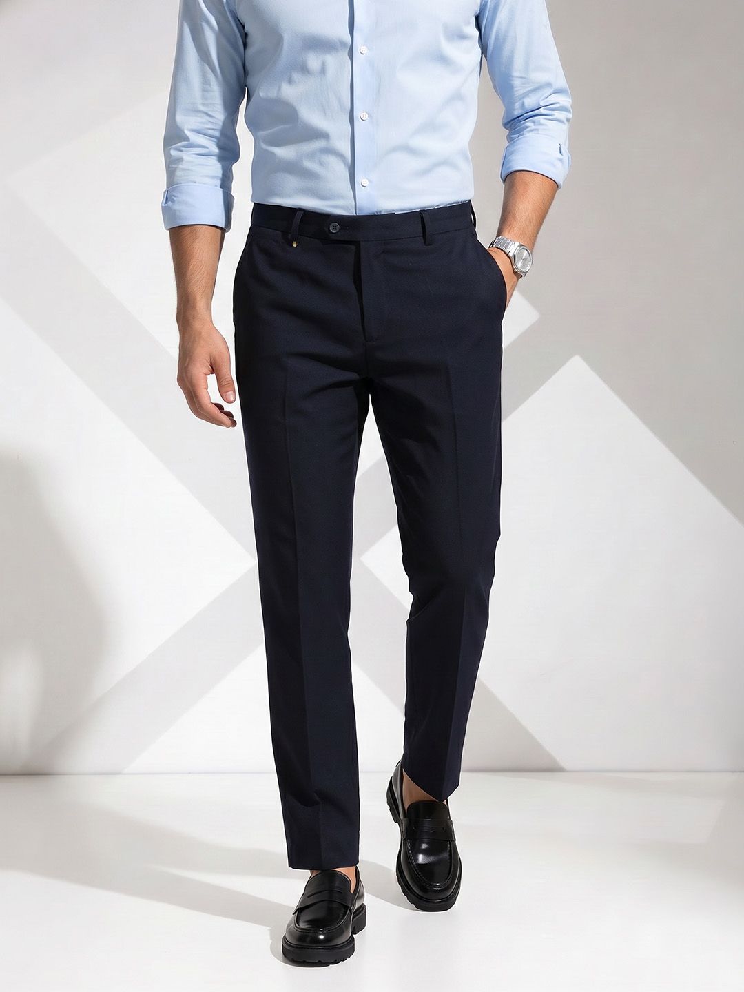 INVICTUS Men Flat-Front Formal Trousers-picture-53