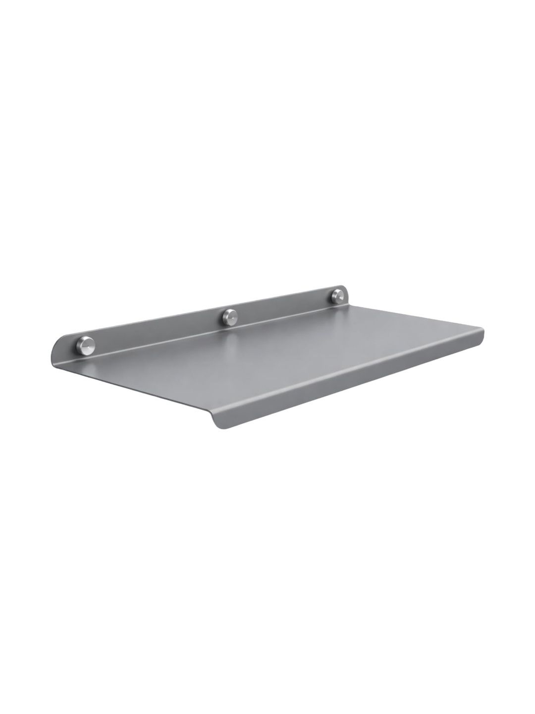 Organizemee Grey & Silver-Toned Stainless Steel Wall Shelf with Keyholders-image-22