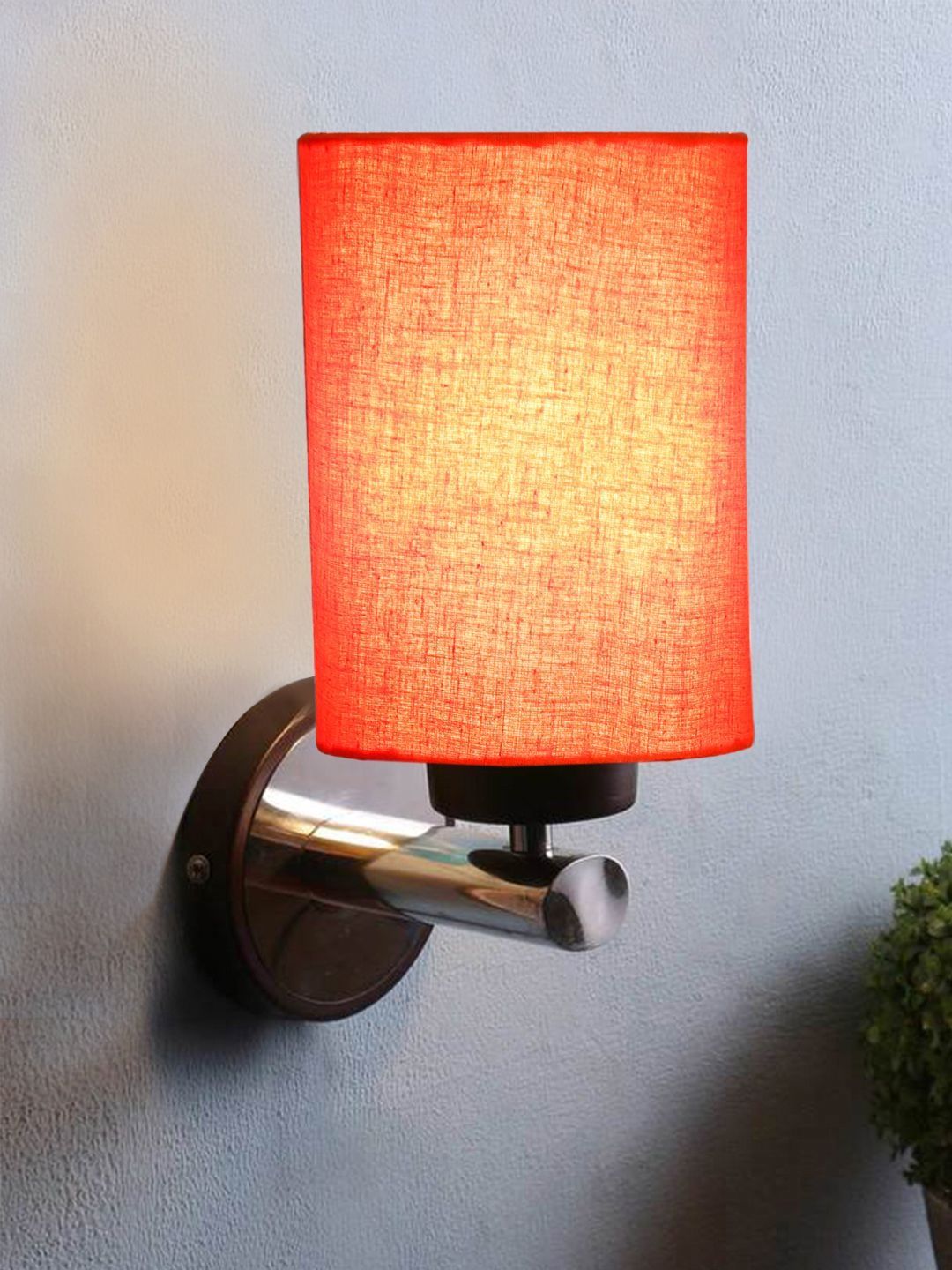 Aura Orange & Orange Textured Metal Cylinder Shaped Wall Lamp-image-33