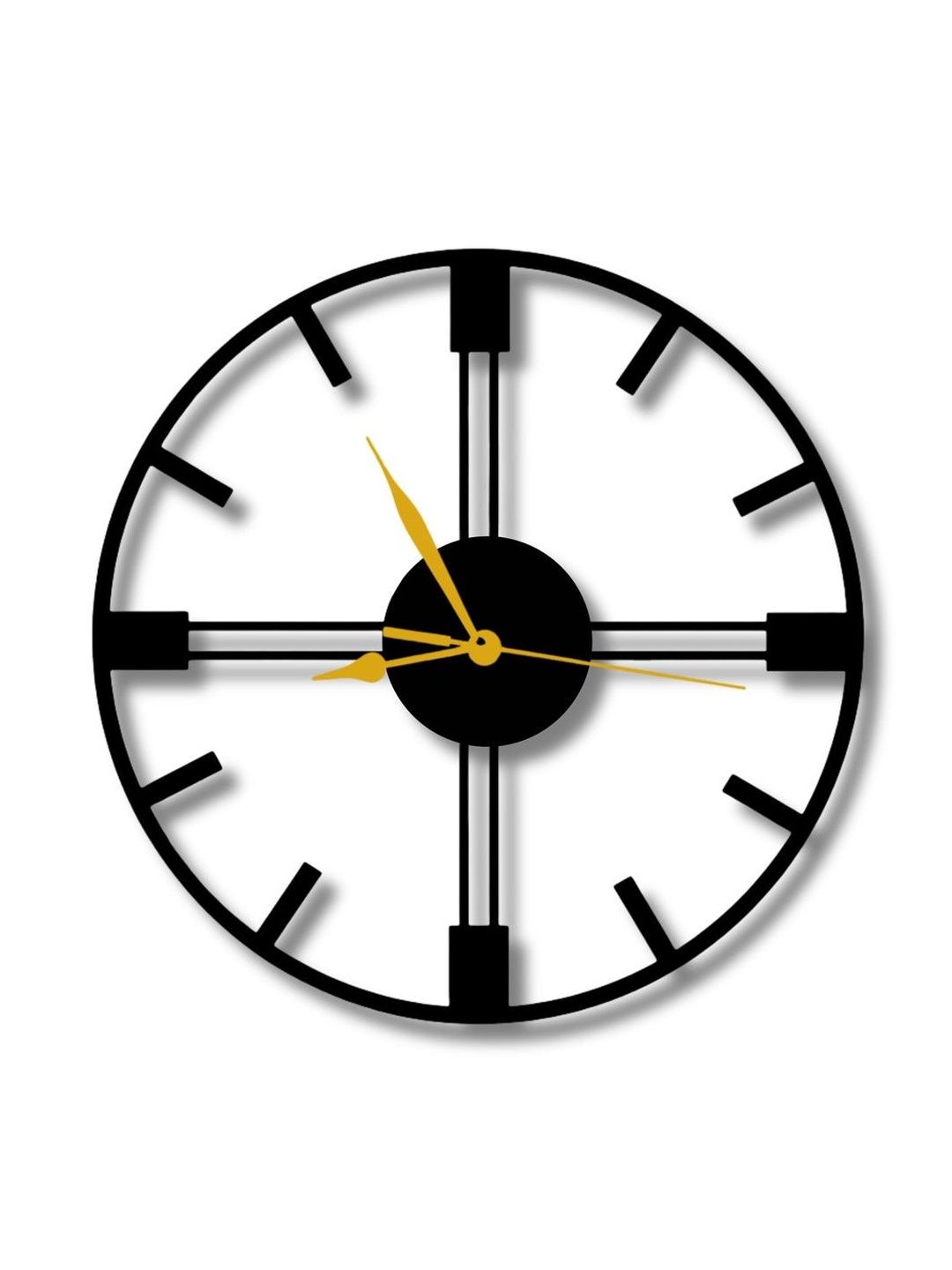 VENTUOS Black & Black Contemporary Wall Clock-picture-35