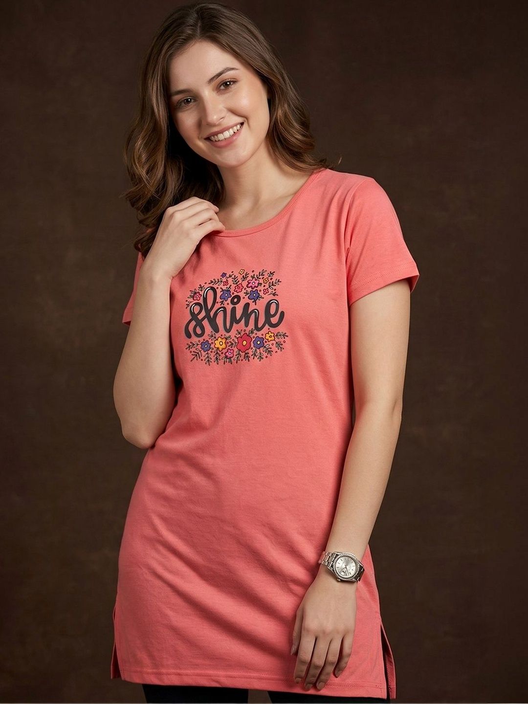 The Roadster Lifestyle Co. Typography Printed Round Neck Knitted Lounge Tshirt-picture-52