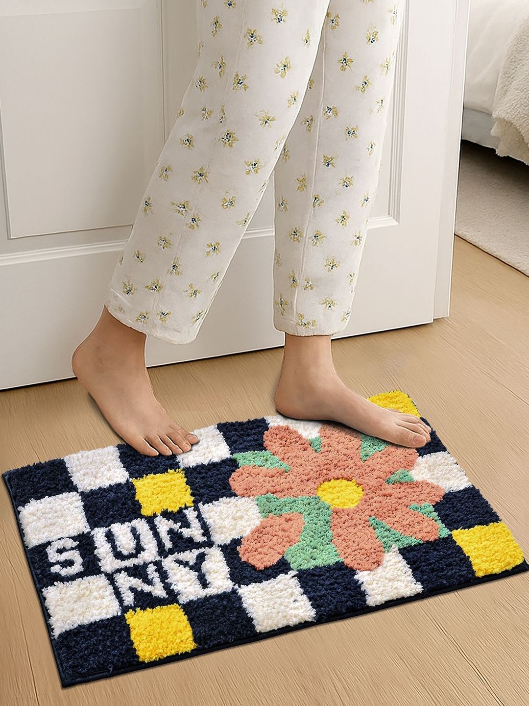 FABINALIV Navy Blue Anti-Skid Doormats-image-26