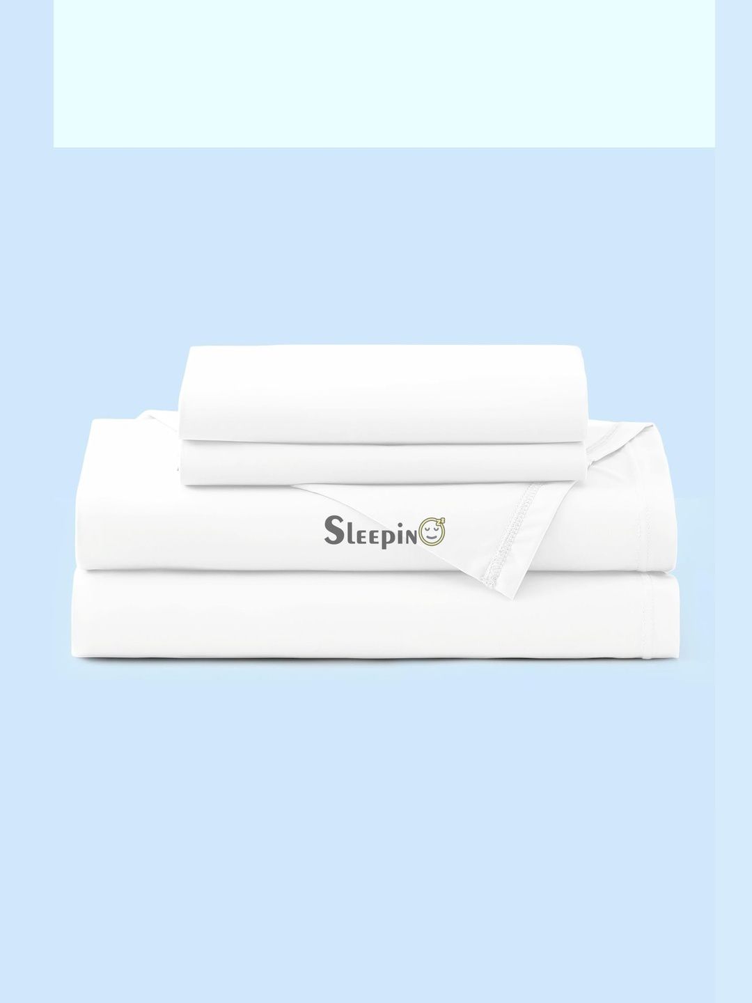 Sleepino White 400 TC Egyptian Cotton Bedsheet with 2 Pillow Covers-image-42