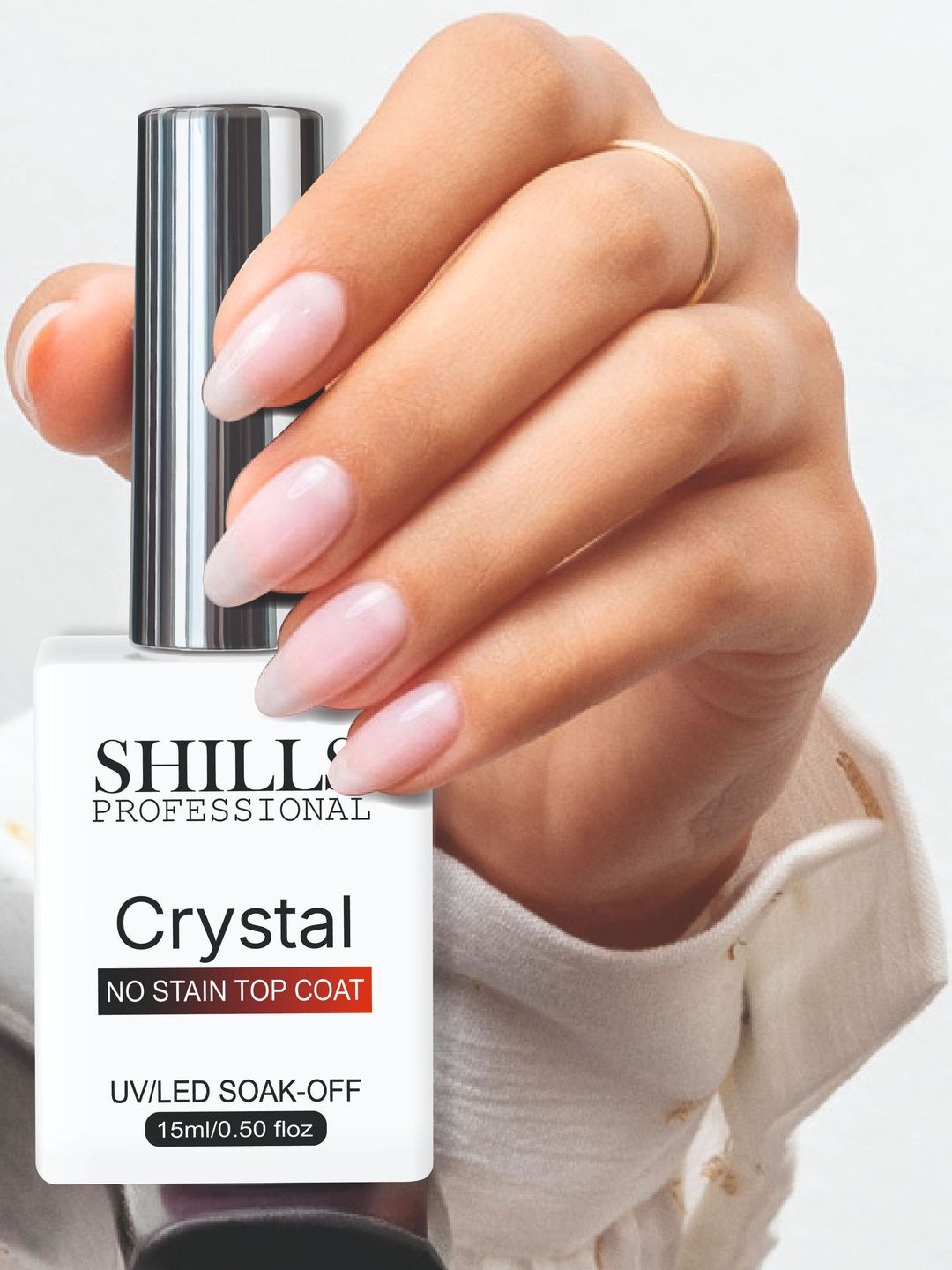 shills professional Nail Crystal Top Coat - 15 ml - White-picture-39