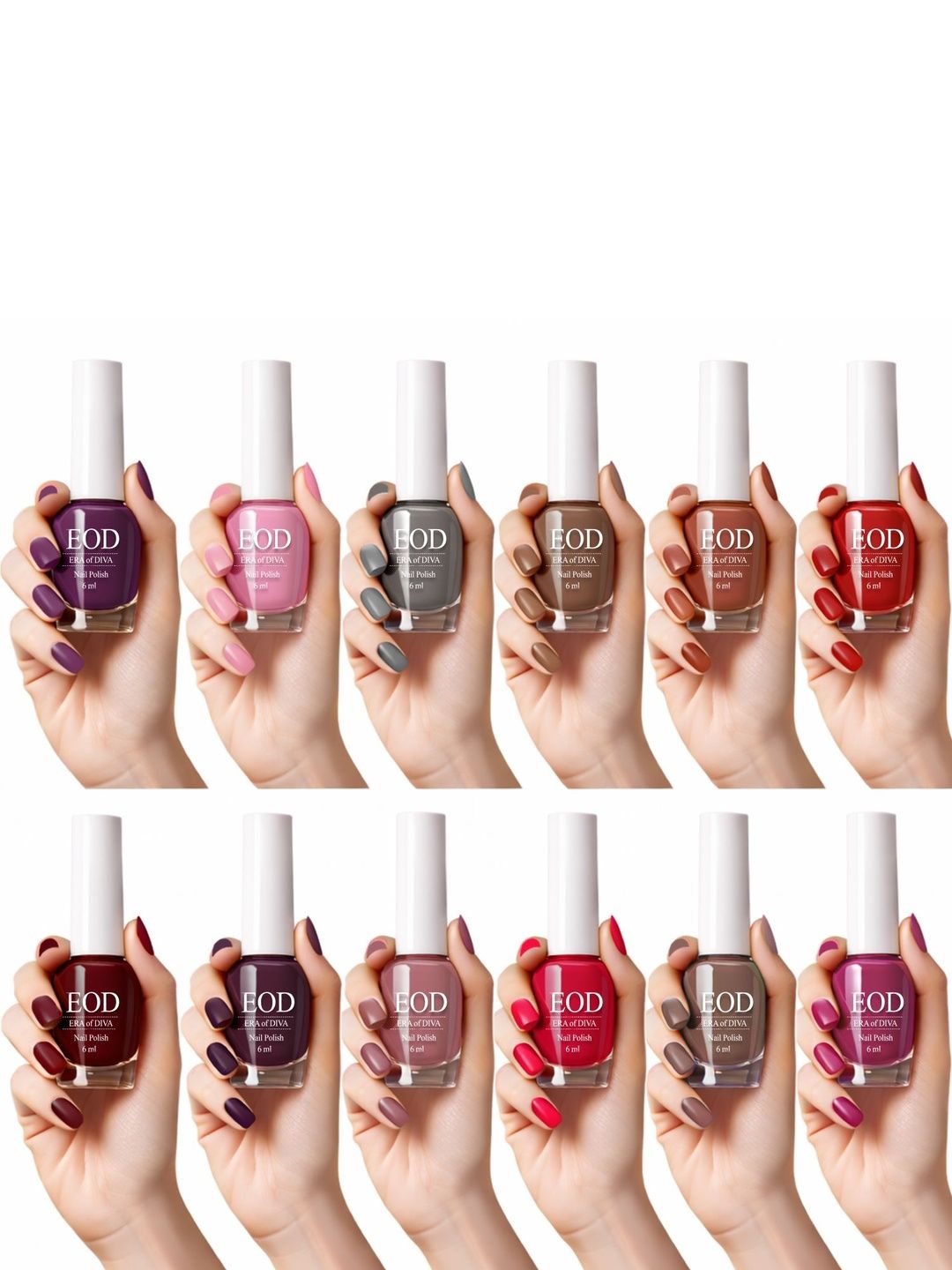 EOD Set Of 12 Era Of Diva Nail Polish- 6 ml Each-picture-16