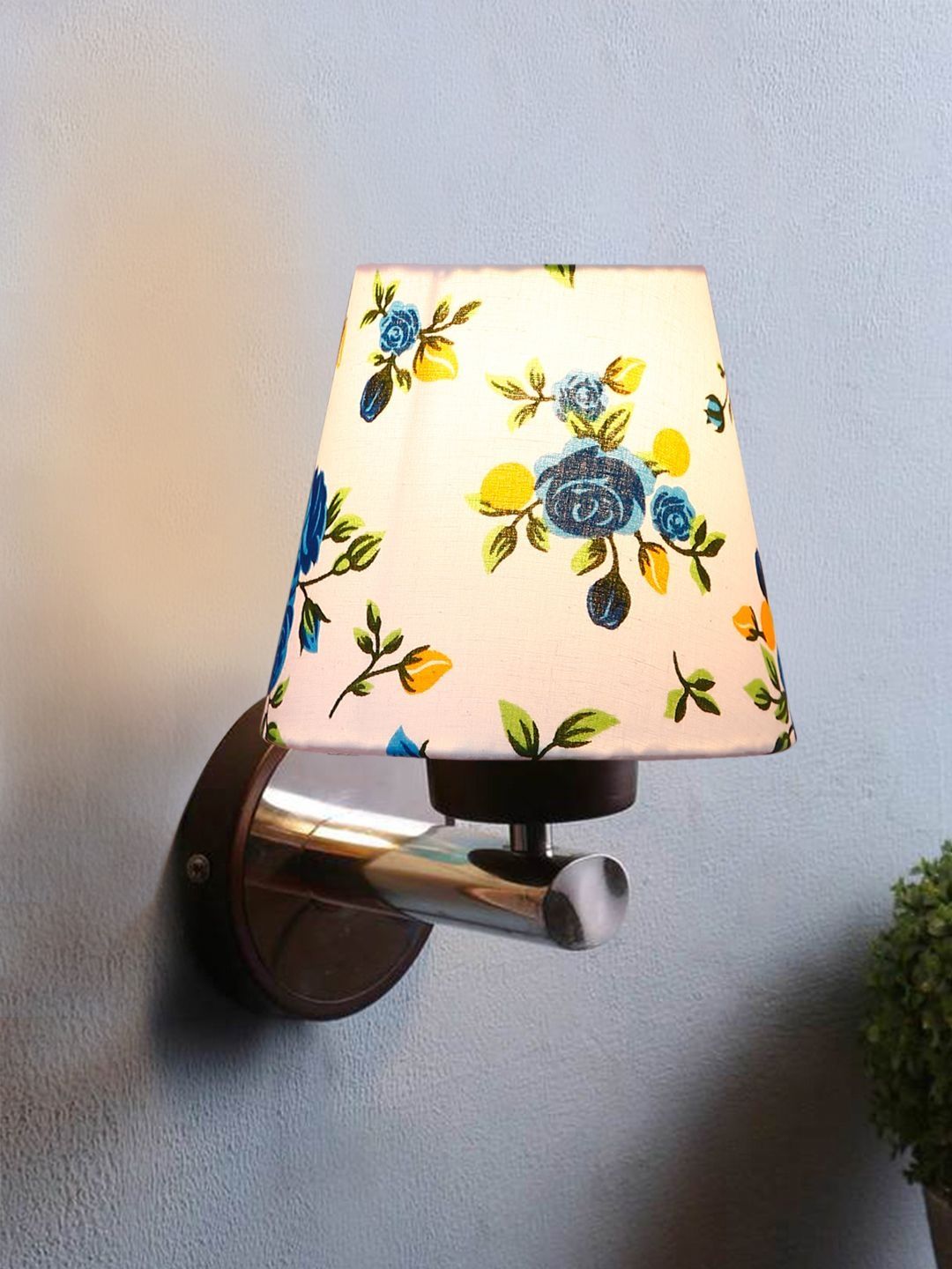 Aura Multicoloured & White Printed Metal Frustum Shaped Wall Lamp-picture-37