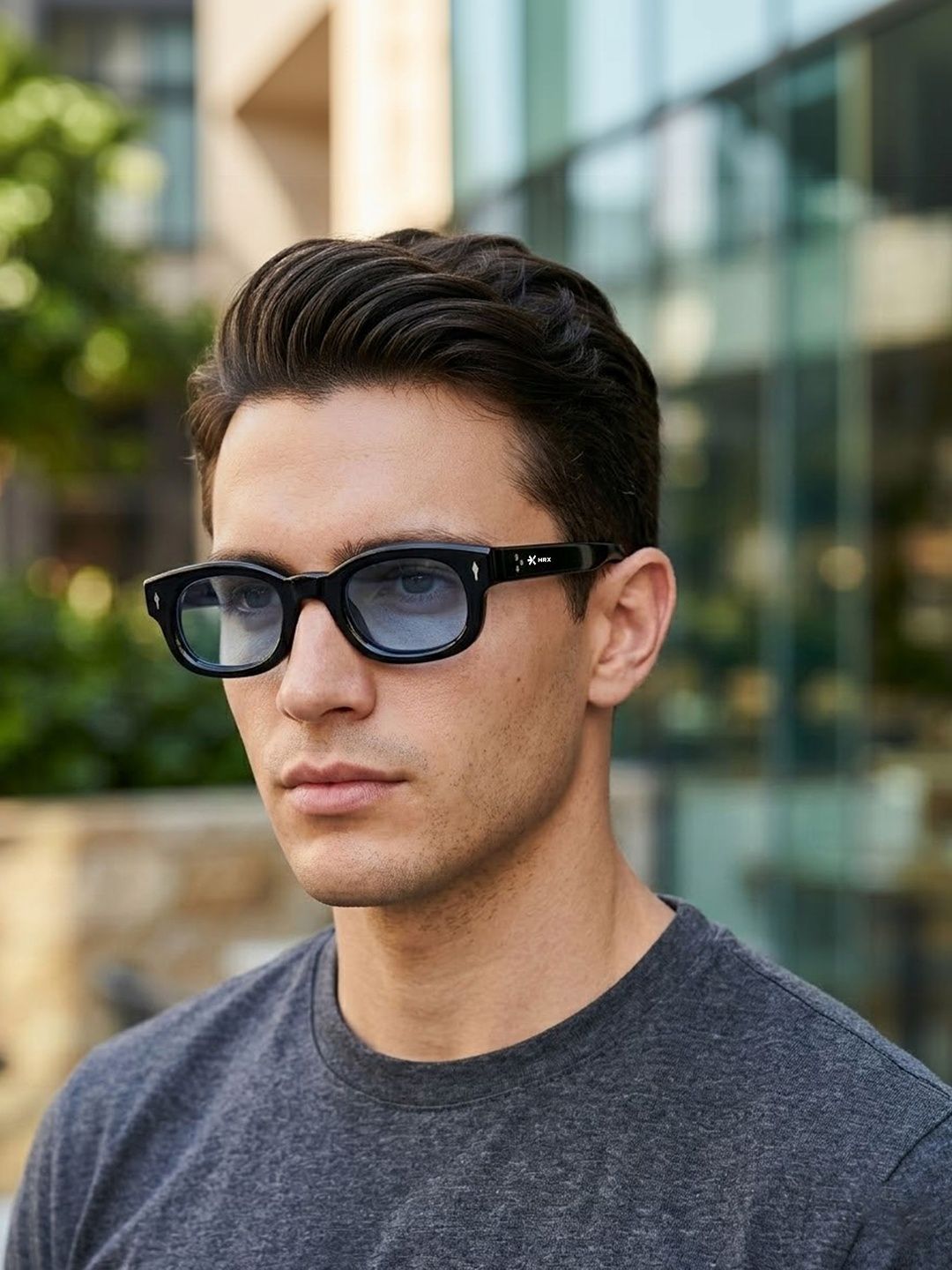 HRX by Hrithik Roshan Unisex Blue Lens & Black Square Sunglasses with-picture-57