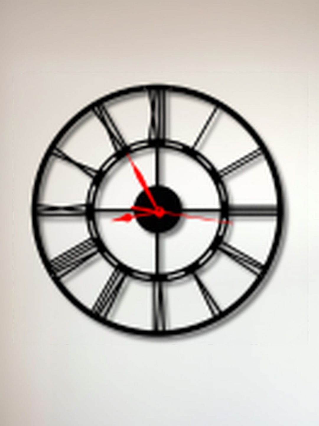 VENTUOS Black & Black Textured Wall Clock-picture-37