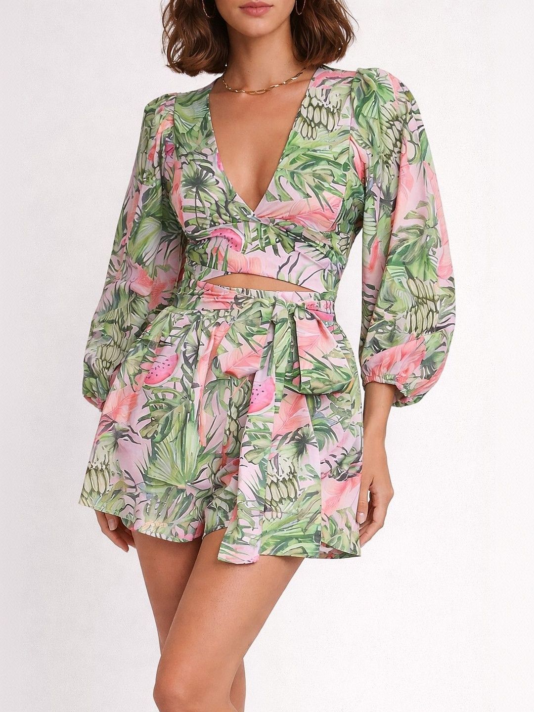 Suo Printed with Embellished Jumpsuit-picture-11