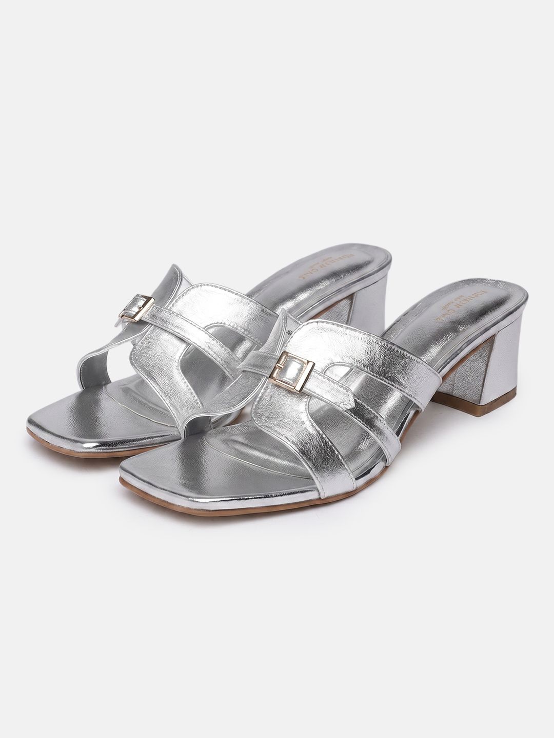 Kenneth Cole Embellished Leather Party Block Sandals with Buckles-image-27