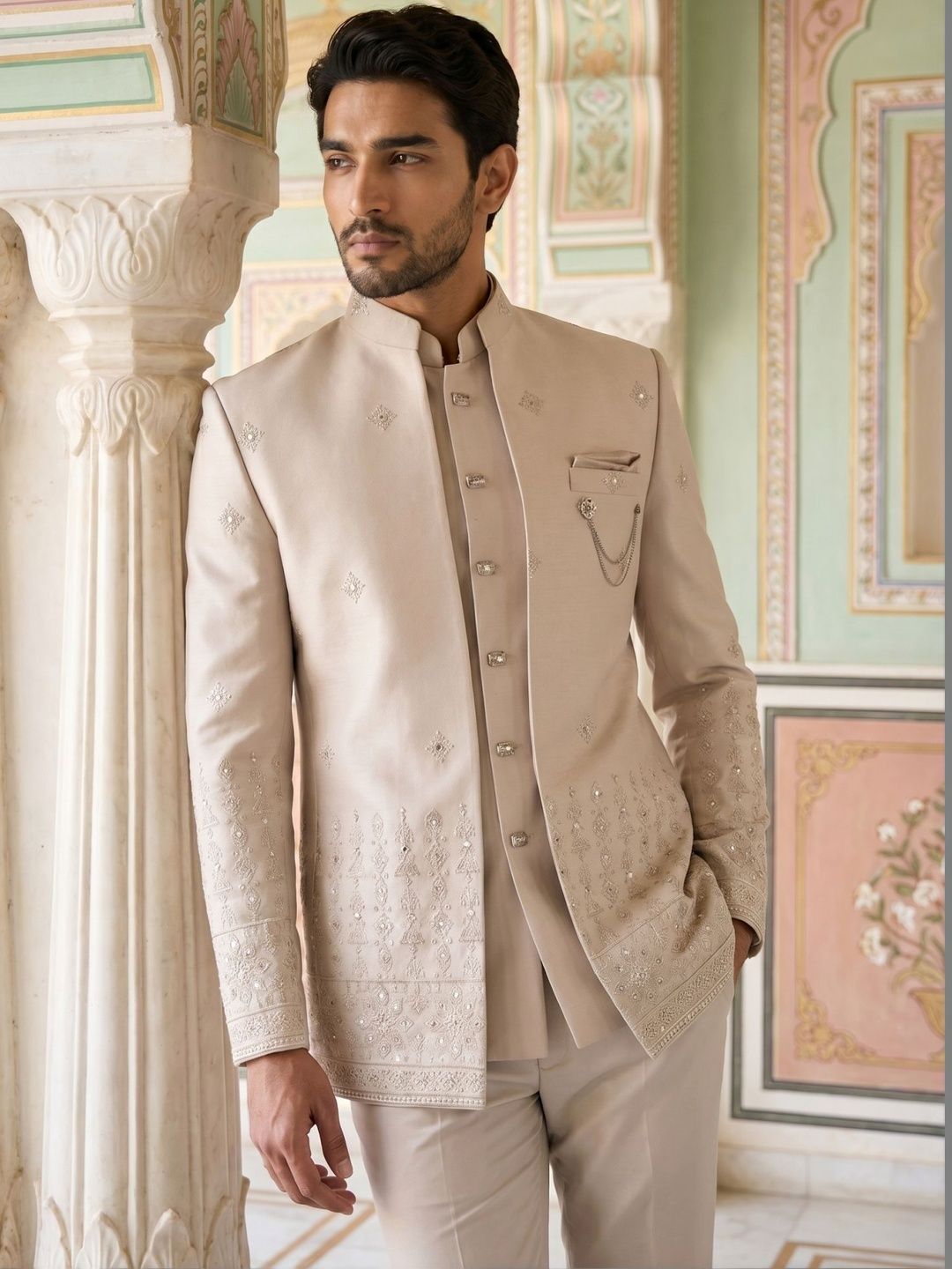 Jompers Men Embroidered Sherwani-picture-29