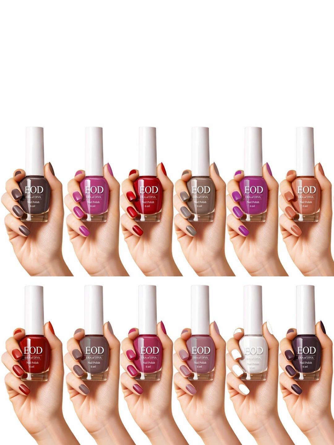 EOD Set Of 12 Era Of Diva Nail Polish- 6 ml Each-picture-13