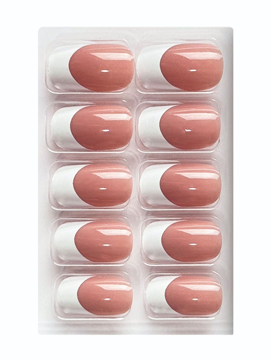 shills professional Set of 10 Reusable Press-On False Nails Kit - Beige Spn722-picture-31