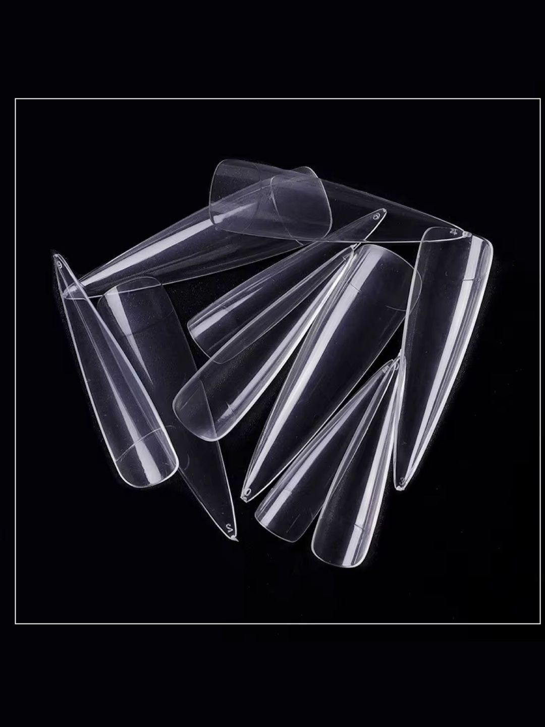 shills professional Stiletto Nail Tips - 500 Pcs - Clear-picture-47