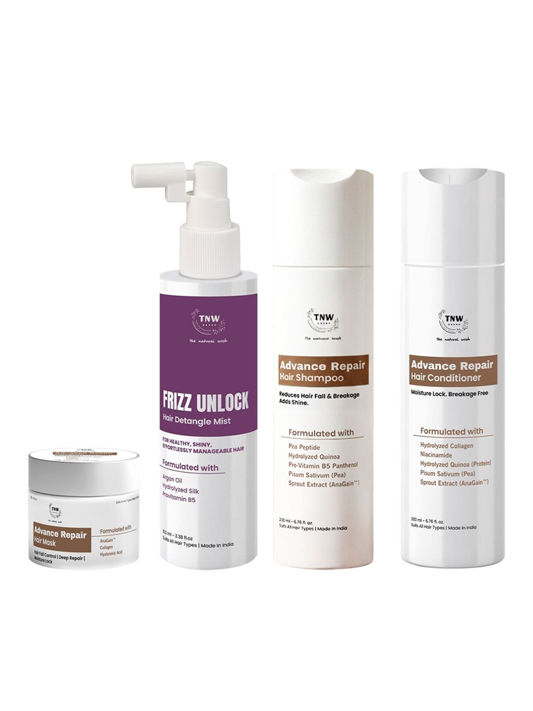 TNW the natural wash Pack Of 4 Hair Control Combo-image-24