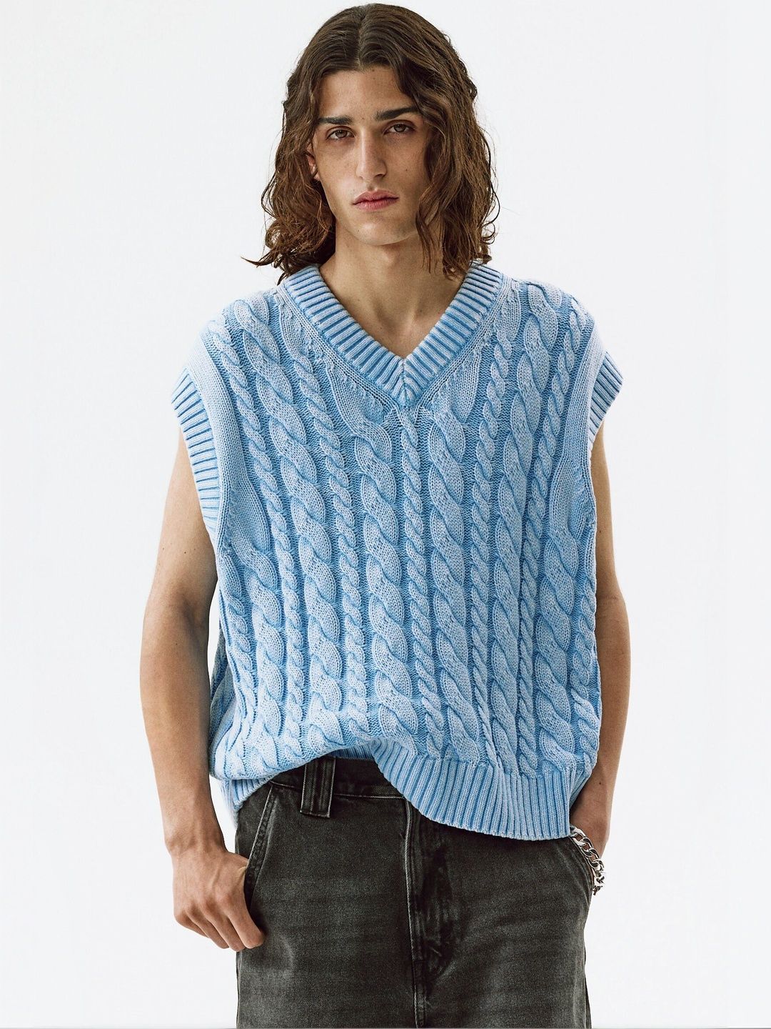 H&M Relaxed Fit Cotton Sweater Vest-picture-13