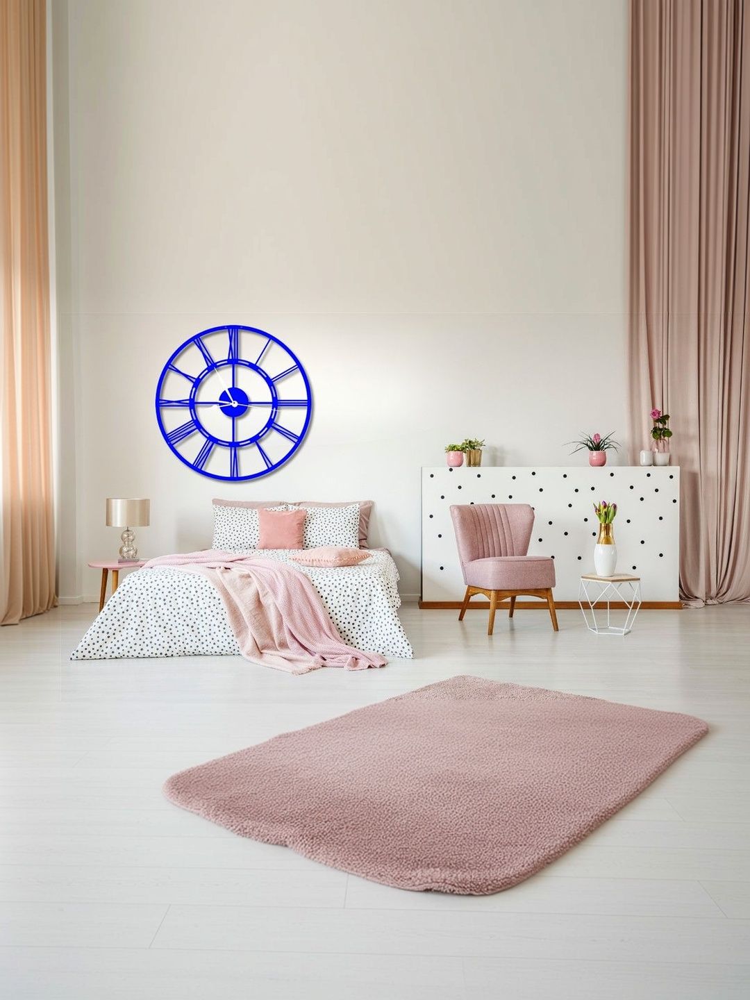VENTUOS Blue & Blue Contemporary Wall Clock-image-36