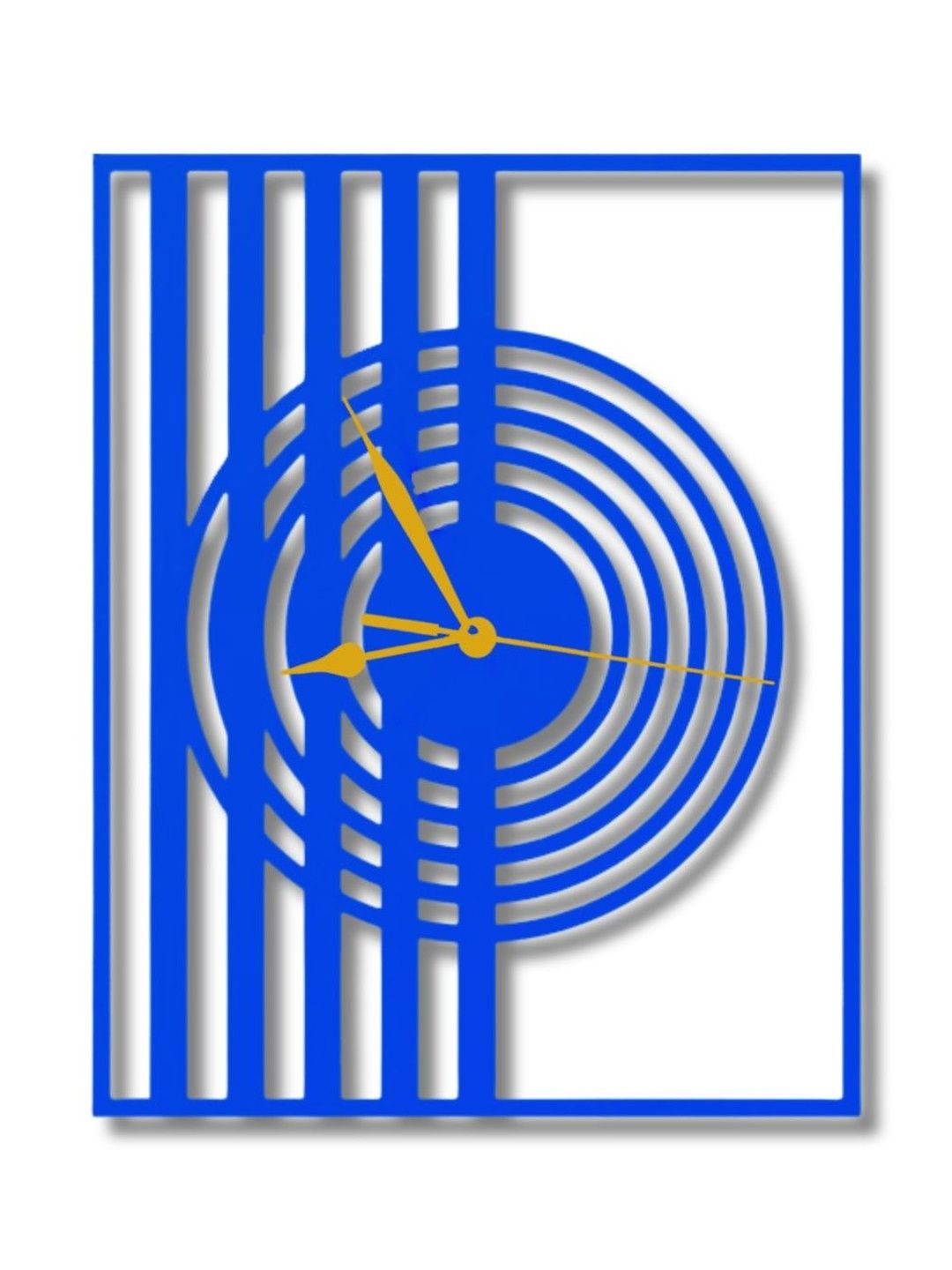 VENTUOS Blue & Blue Geometric Wall Clock-picture-38