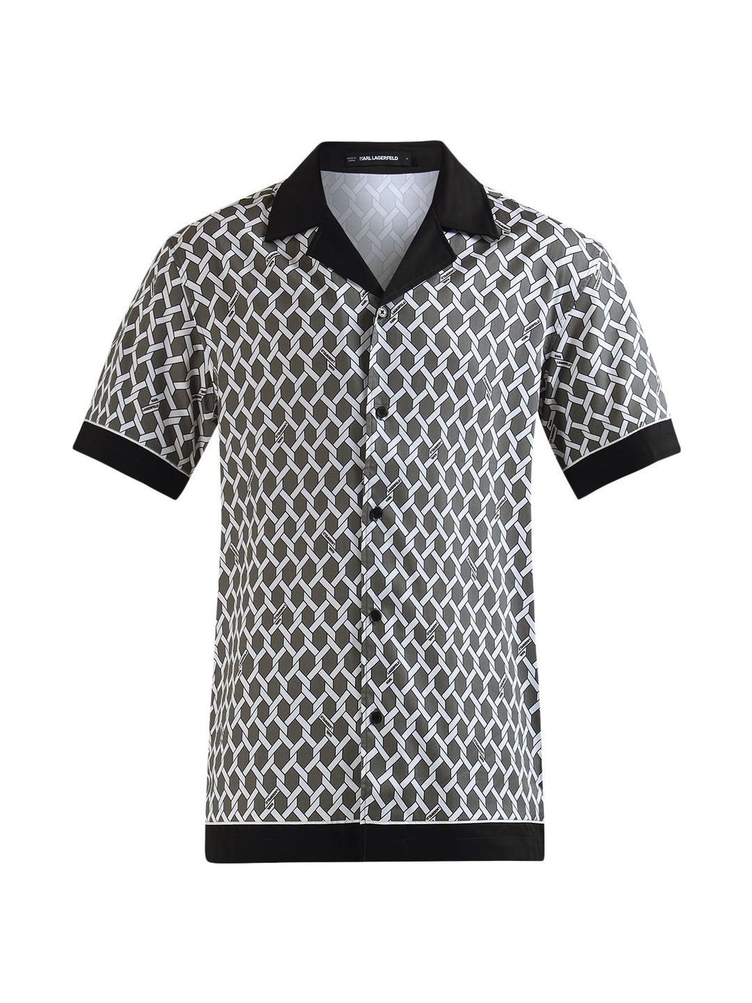 Karl Lagerfeld Men Multi Short-Sleeves Rope All-Over-Print Shirt-image-36