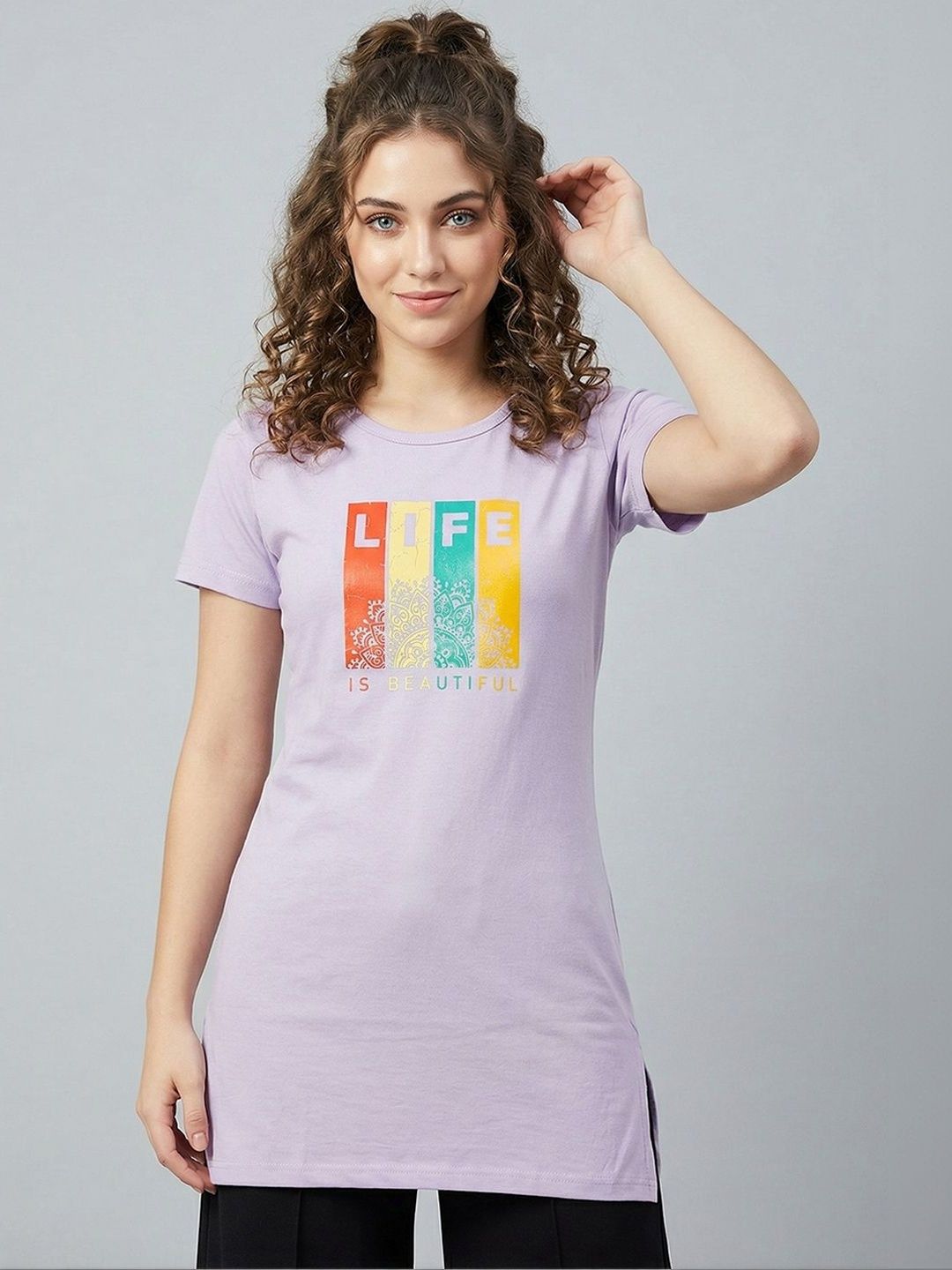 The Roadster Lifestyle Co Printed Knitted Lounge Tshirts-picture-14