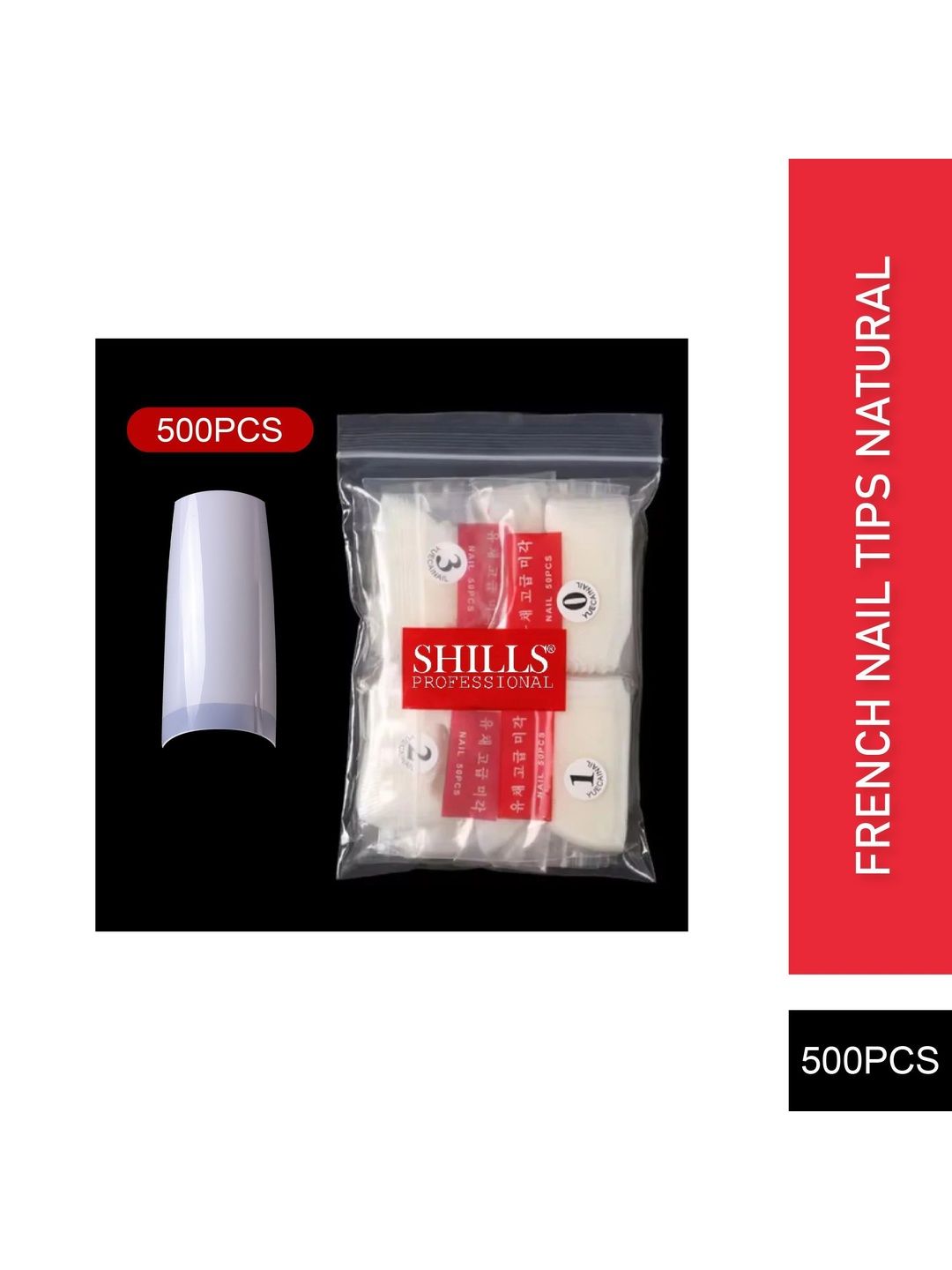 shills professional French Nail Tips - 500 Pcs - Natural-picture-6