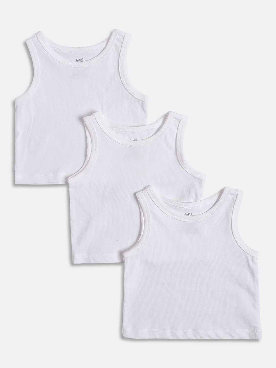 MINI KLUB Boys Pack of 3 Assorted Cotton Undershirt-image-2