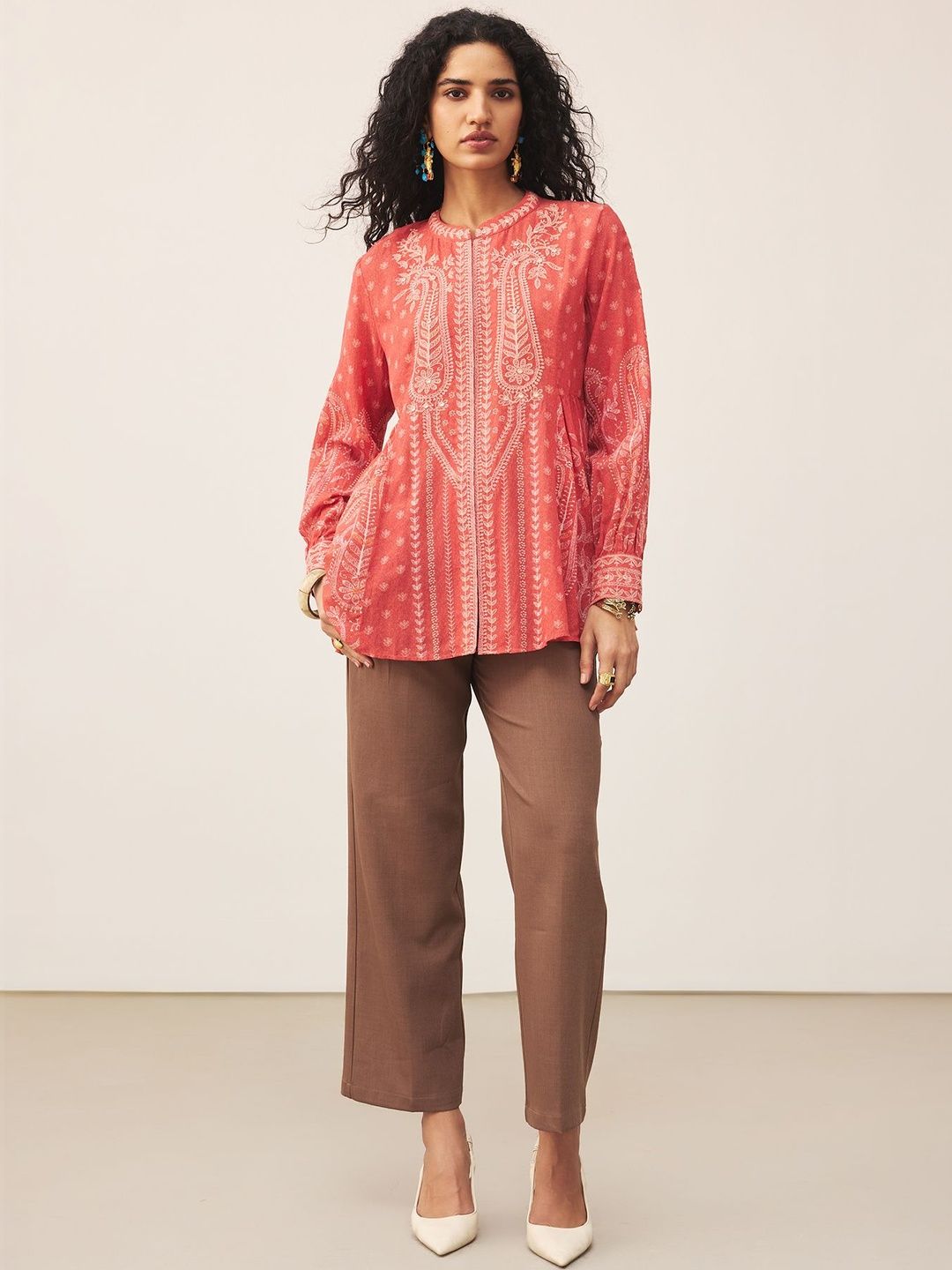 Ritu Kumar Print Ethnic Georgette Top-picture-4