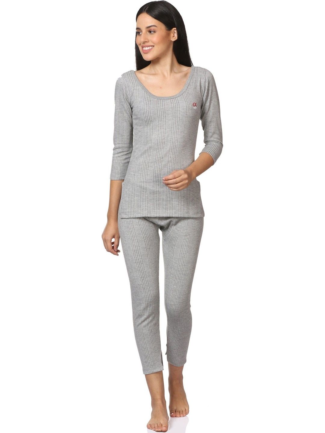 ALFA Women Cotton Round Neck Thermal Set-picture-33