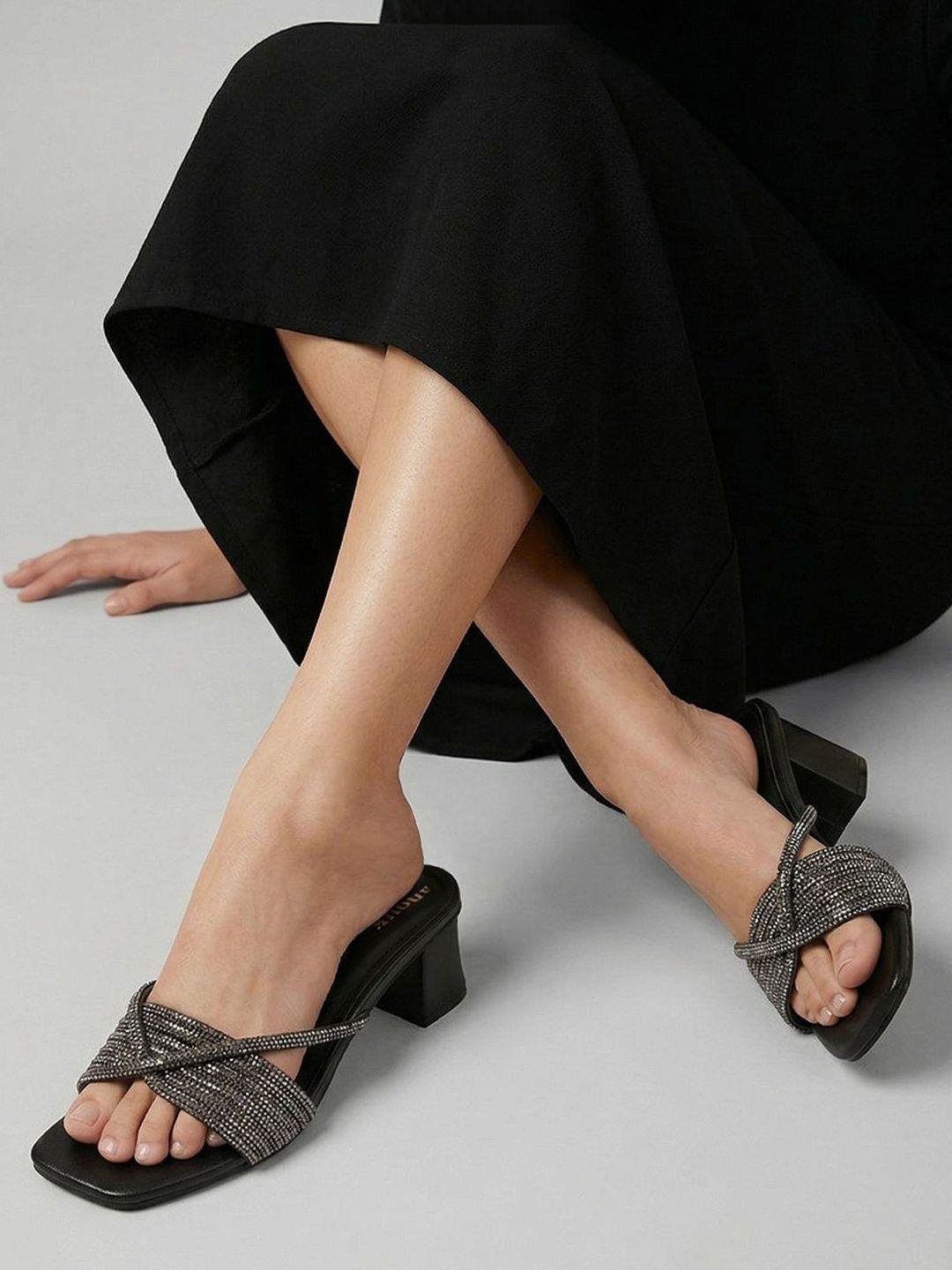 Anouk Embellished Party Block Mules-image-35