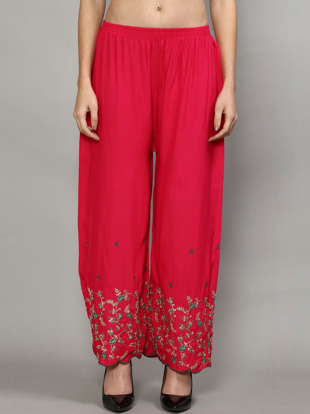KALINI Women Floral Embroidered Ethnic Palazzos-picture-37