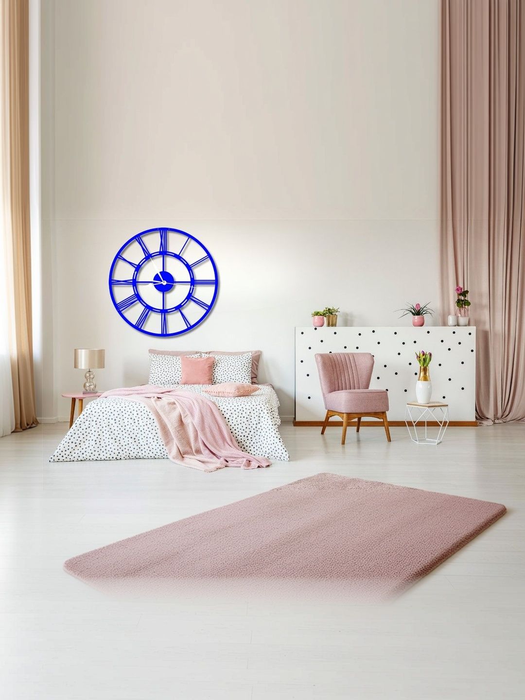 VENTUOS Blue & Blue Contemporary Wall Clock-picture-40
