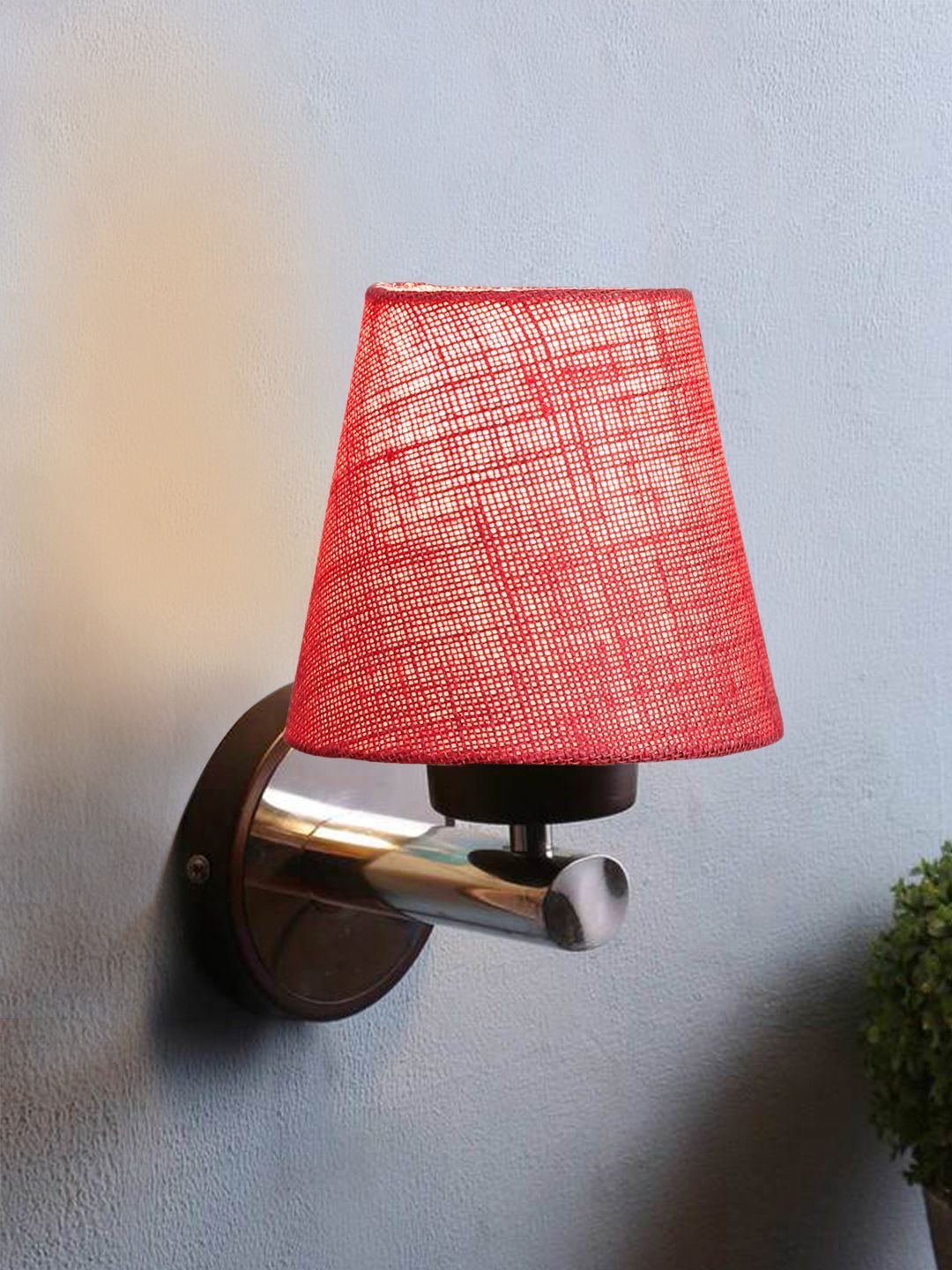 Aura Pink & Red Textured Metal Frustum Shaped Wall Lamp-image-29