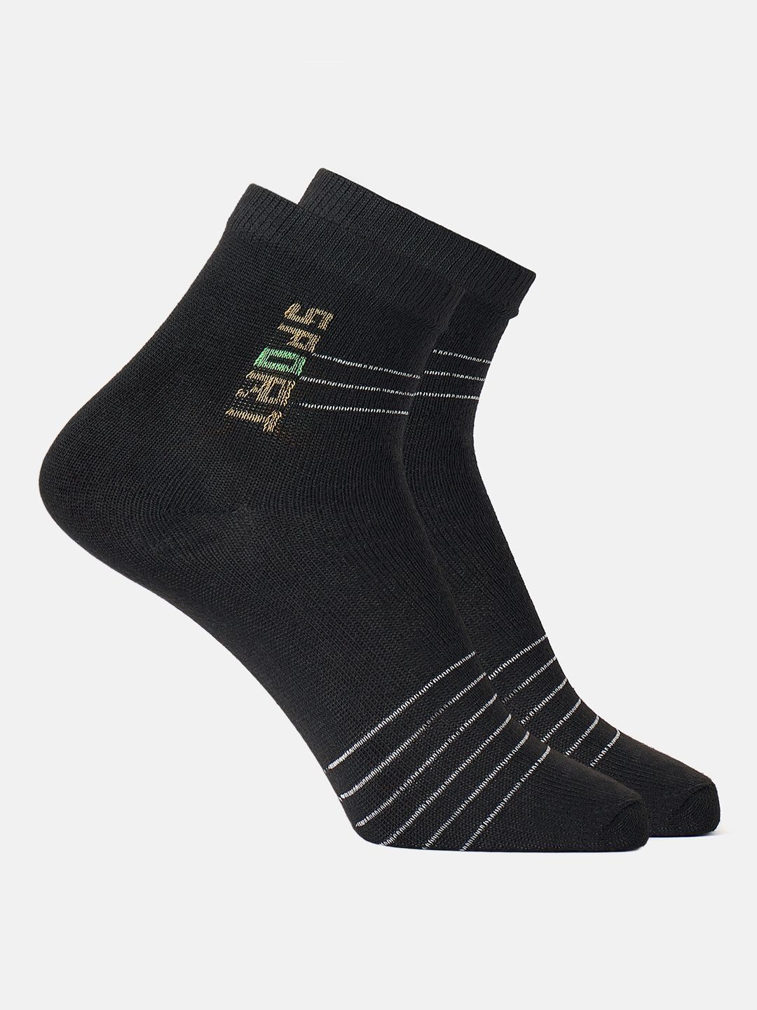 SZN Men Pack of 2 Cotton Blend Patterned Ankle Length Socks-picture-33