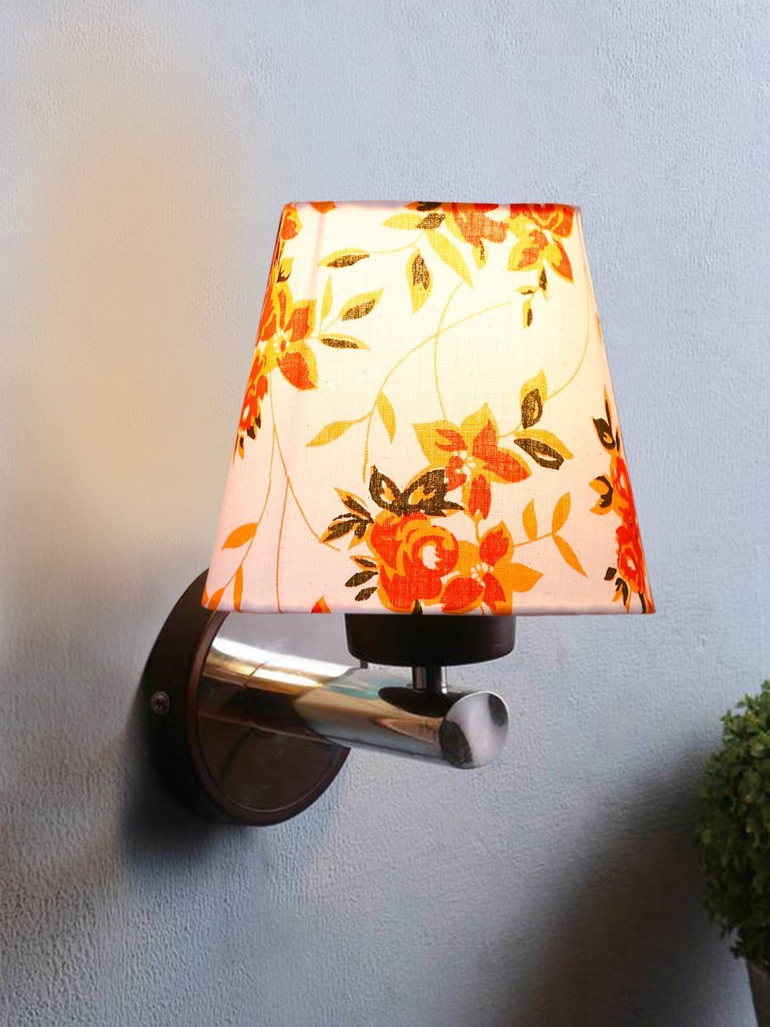 Aura Multicoloured & White Printed Metal Frustum Shaped Wall Lamp-picture-31