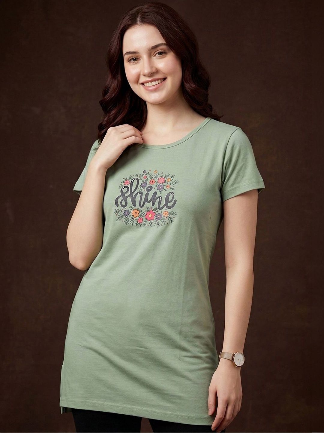The Roadster Lifestyle Co Printed Round Neck Lounge T-Shirt-image-44