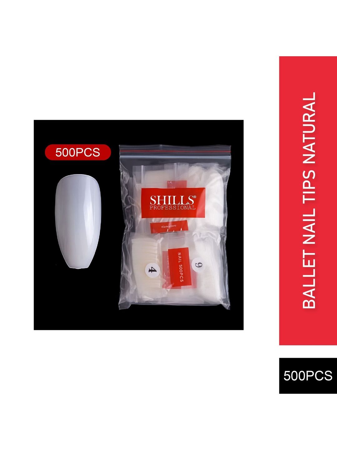 shills professional Ballet Nail Tips - 500 Pcs - Natural-picture-36